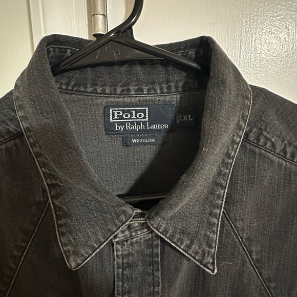 Ralph Lauren Black Denim Shirt - Picture 2 of 8